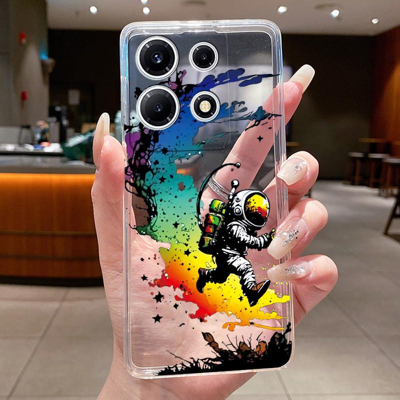 For Infinix Note 30 VIP Phone Case X6710 Clear Silicone Soft Cover For Infinix Note 30 VIP Fashion Flower Cases Note30 VIP Coque