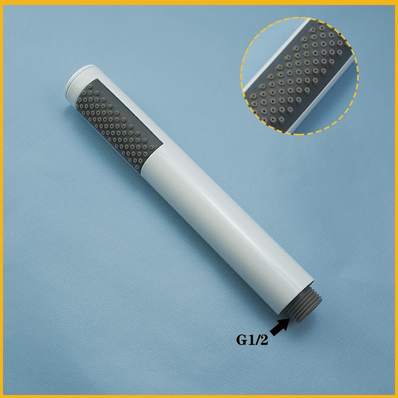 Brass White Handheld Shower Head Bathroom Round and Square Adjustable Stand Handheld Shower Head Wall Mounted Faucet Accessories