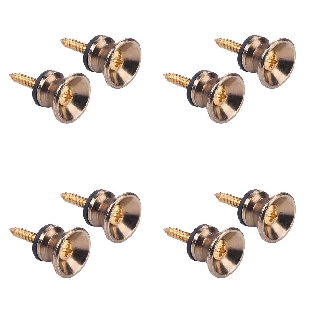 2pcs Guitar Pegs for Acoustic Electric Bass Ukulele Guitar Strap Buckle Lock Pins Metal Guitar Strap Buckle Button