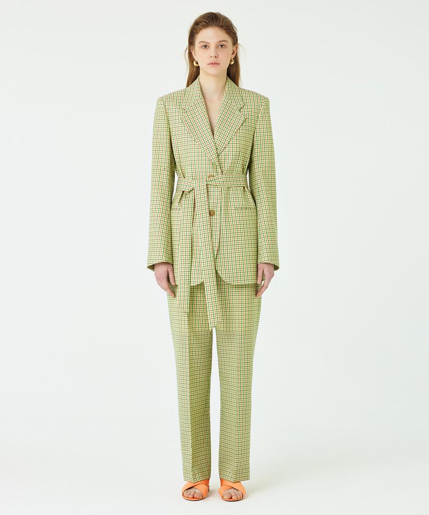Hiloin High-Waisted Check Pants Hr19Spt02