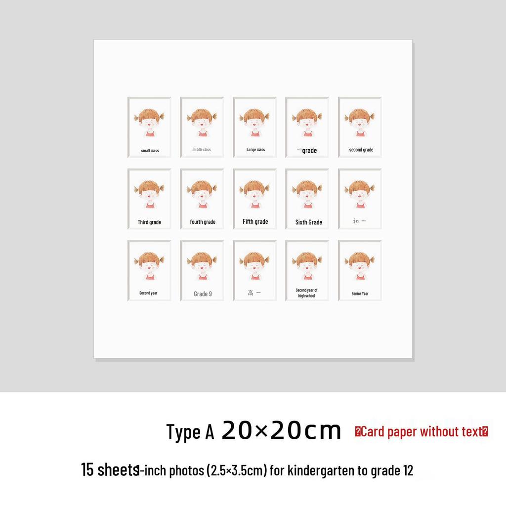 Personalized Children's Growth Photo Frame for Passport, Graduation, and ID Photos