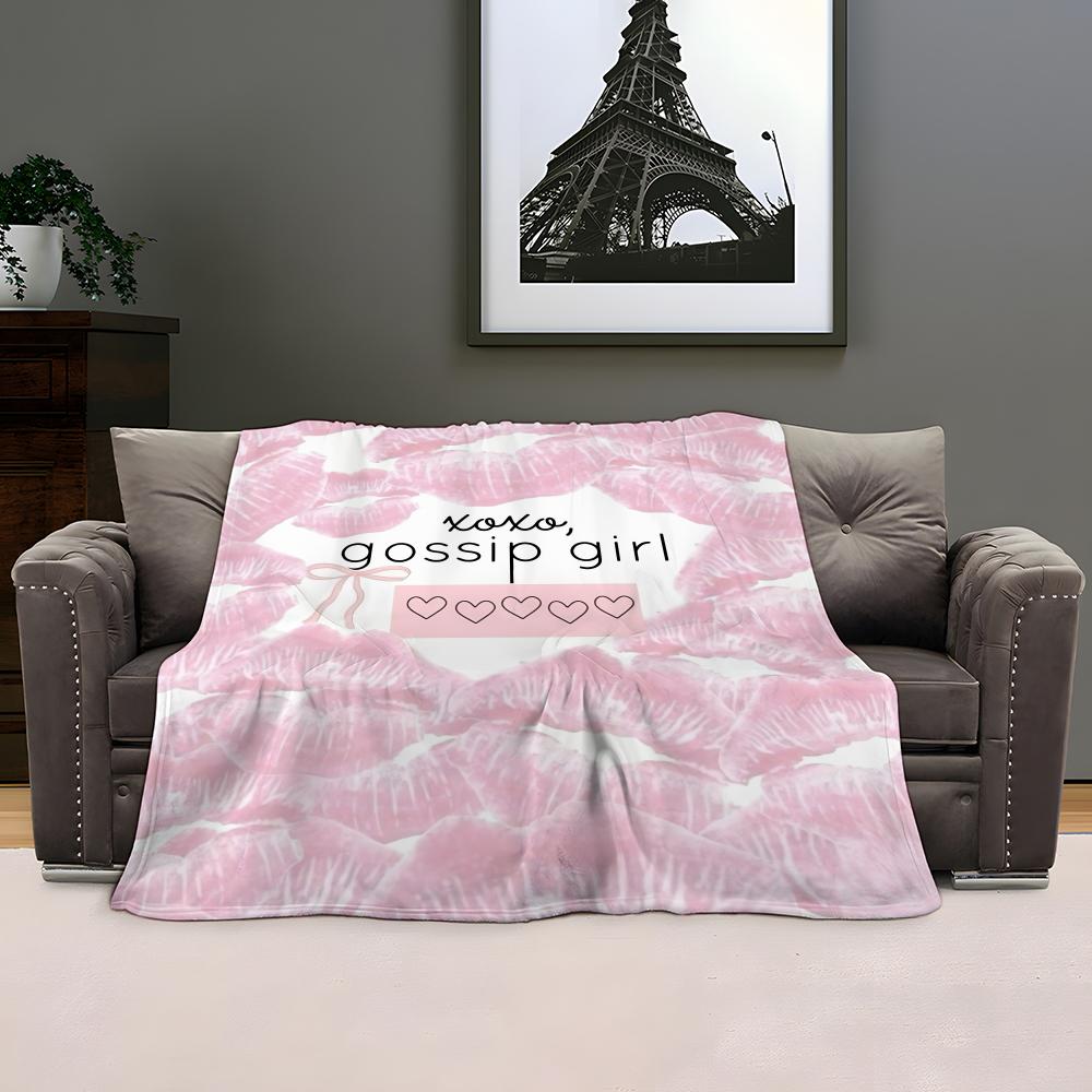 G-Gossip Girl Youth Throw Kid-Friendly Flannel Throw Blanket Soft Warm Anti-Static Washable All Season