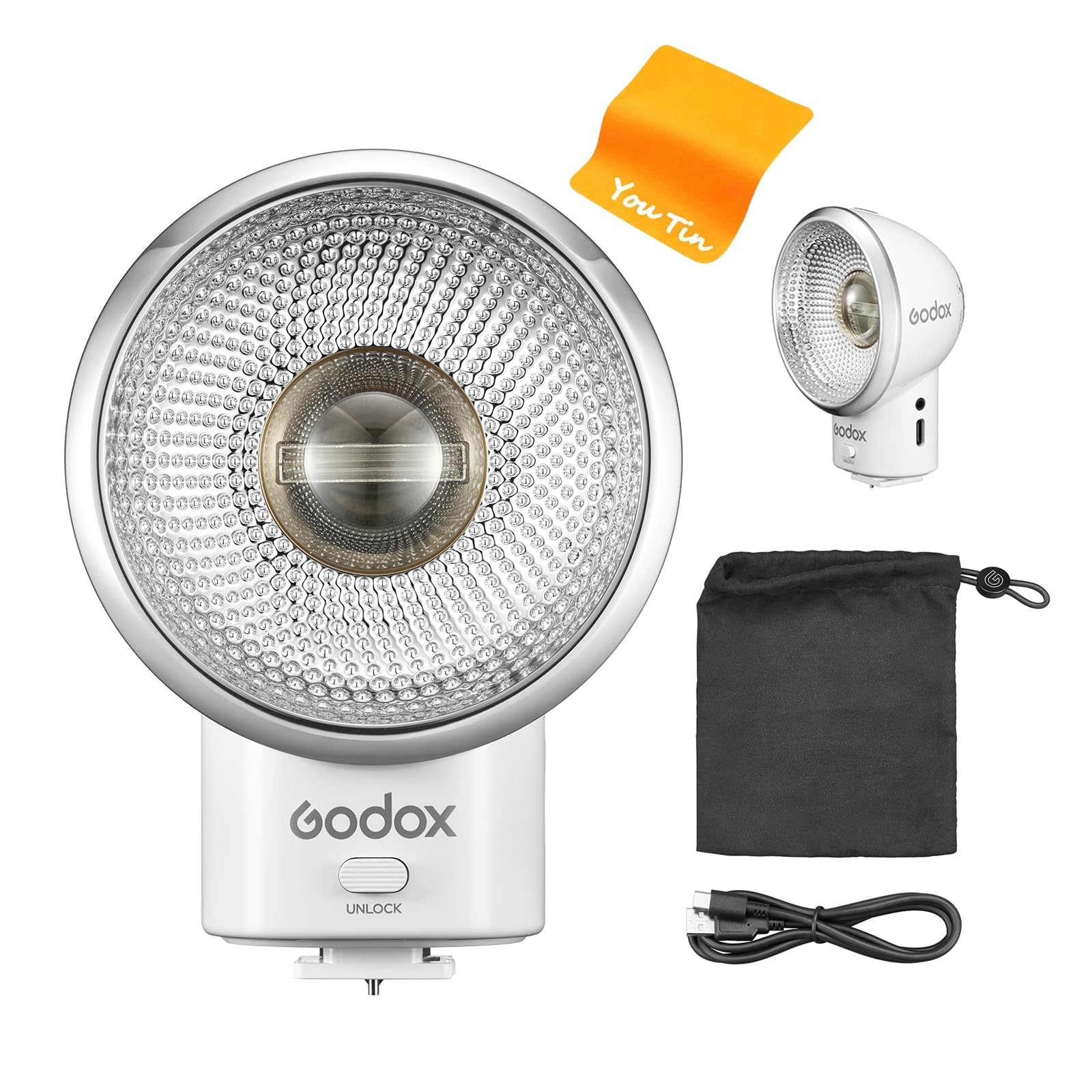 

[Godox Authorized Dealer] GODOX LUX Elf Retro Camera Flash, Built-in Reflector, Built-in Lithium, Rechargeable Type-C Color Temperature Adjustment: