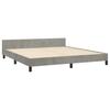 Bed Frame with Headboard Light Grey 180x200 cm Velvet