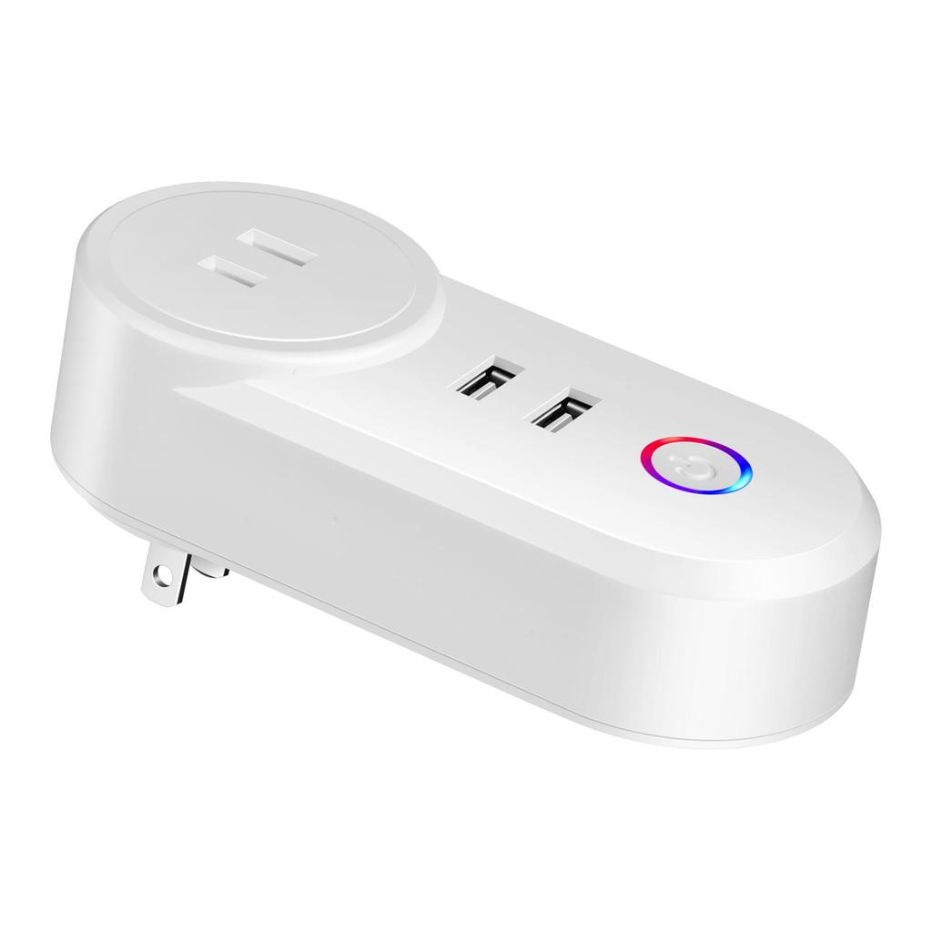 Graffiti WiFi Smart Socket with USB: Compatible with US, Brazilian, Australian, Israeli, and Italian Standards; Cross-border Timer Plug.