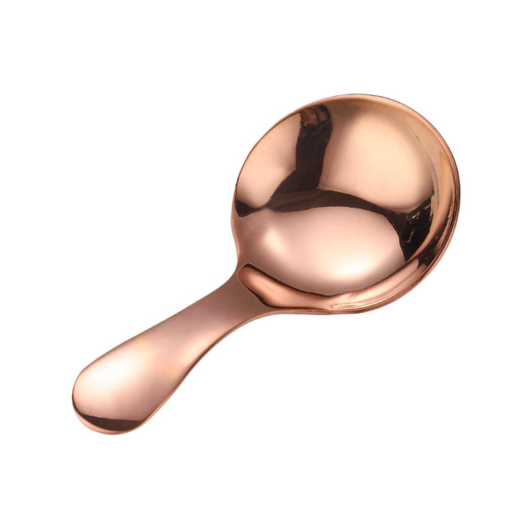 Stainless Steel Teaspoon Mini Smooth Short Handle Reusable Sugar Coffee Tea Cake Pudding Ice-cream Spoon Flatware