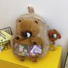 Large Capacity Capybara Plush Backpack Animal Cartoon Backpack  Kids Birthday Gift