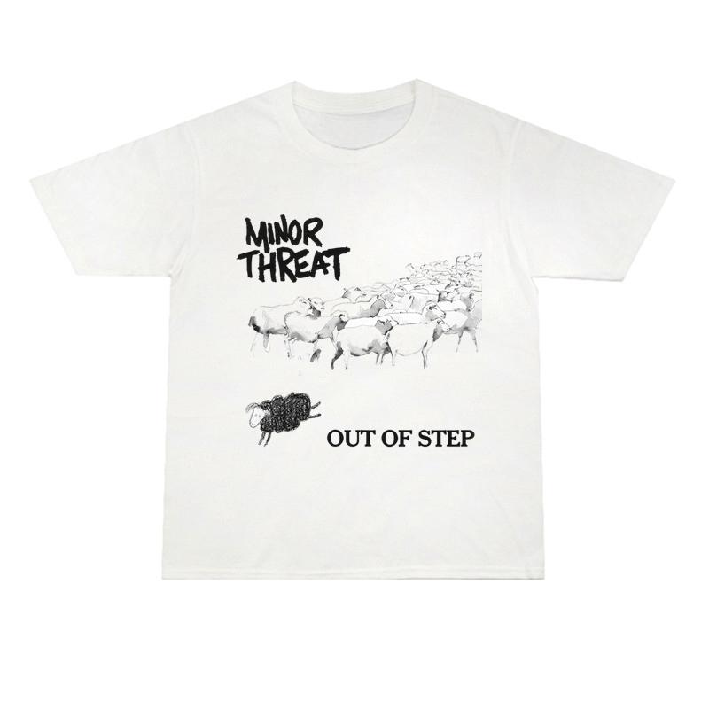 2025 Summer Punk Band Minor Threat Rock Print Cotton Men's and Women's T-shirts High Quality Short Sleeve Men's Tee