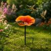 Detachable Standing Bird Basin Flower Shaped Bird Watering Station Hummingbird Feeder  Garden Decor