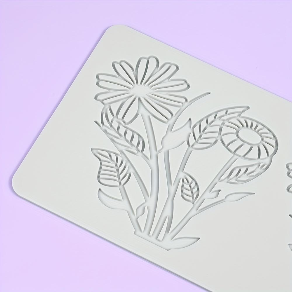 Floral Fondant Lace Mat Flower Vine Bird Theme Round Silicone Mold for Crispy Cake Decoration, Festive Pastry Tools, Natureinspired Design