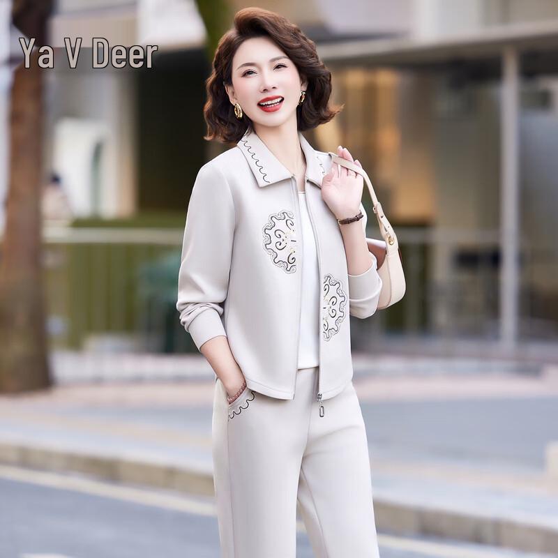 Yalu Women s Chinese Style Spring/Autumn Sportswear Set 5XL