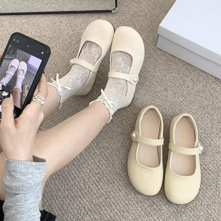 White French light mouth flat sole shoes women's new summer versatile skirt soft sole retro Mary Jane shoes