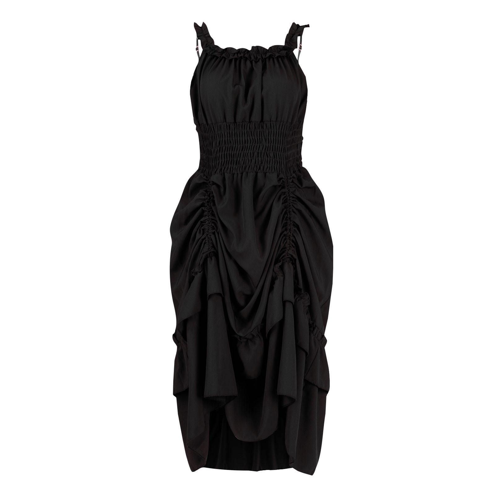 

Women s Fashion Colour Performance Dress Gothic Vintage Sleeveless Dresses L чёрный