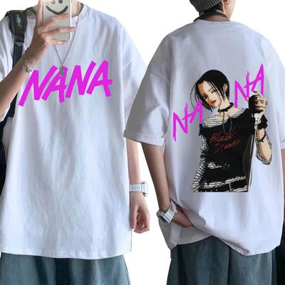Anime Nana Osaki Print T-shirts Unisexga Unisex's WoUnisex's Fashion Short Sleeve T-shirt Oversize Clothes for Teens Harajuku Streetwear