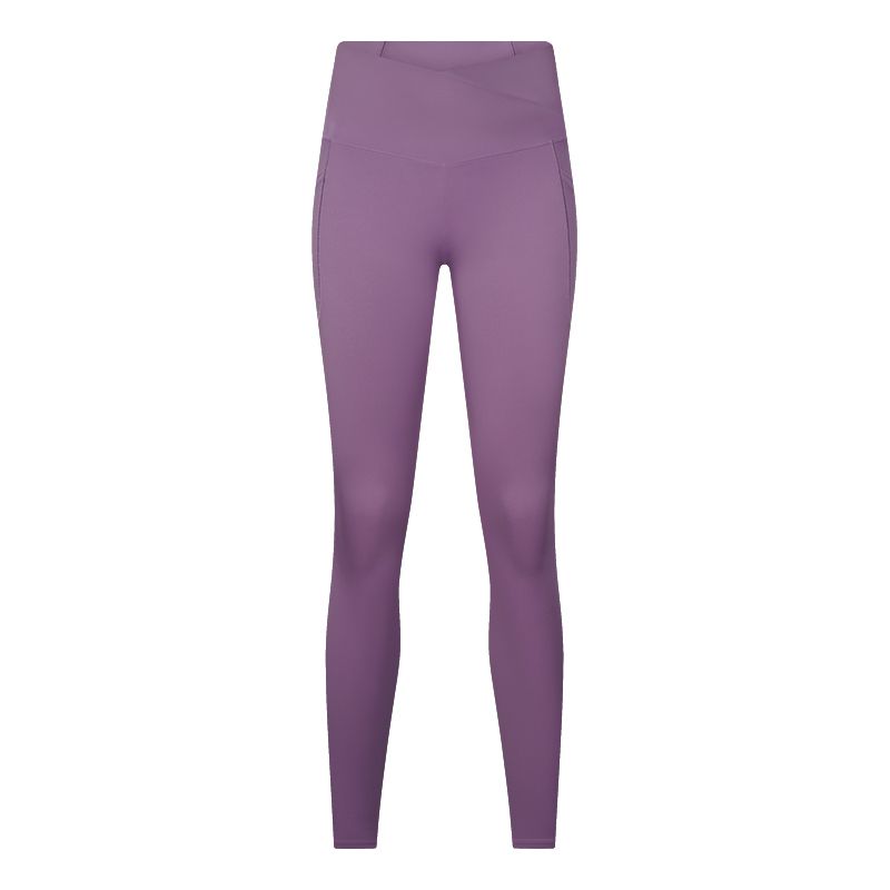 Original V-Shaped Cross Yoga Pants Women High Waist Buttock Lifting with Pockets No Curling Running Fitness Pants Women Outer Wear Quick-Drying