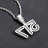 European & American Hip Hop Minimalist Bubble Font Number Pendant Necklace