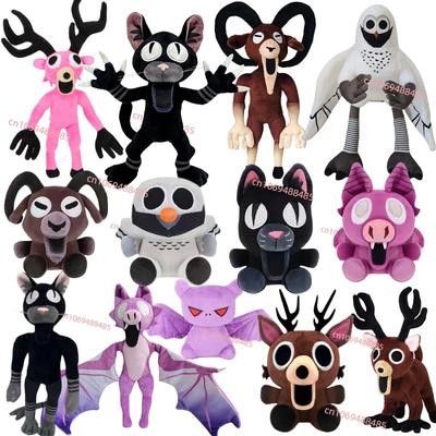 Nuevo Peluche Gato Negro 99 Noches En El Bosque Muñeco Relleno Ciervo Rosa Lindo Búho Azul Divertido Juguete de Peluche Cabra Roja Para Regalos de Niños