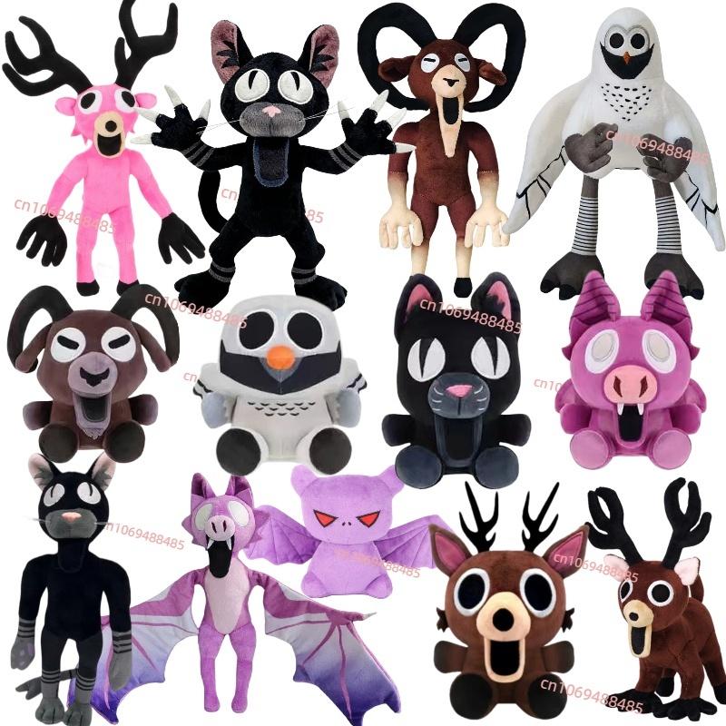 New 99 Nights In The Forest Black Cat Plush Cute Pink Baby Deer Stuffed Doll Funny Blue Owl Red Goat Plush Toy For Kid Gifts