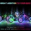 1-5Set LED Bike Wheel Lights Remote Control Safety Warning Tire Strip Light 2 Meters 20 Lights 16 Colors for Bike Night Riding
