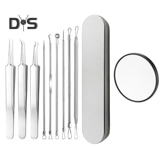 Blackhead Remover Tool Kit Professional Blackhead Extractor with Case And 5x Magnifying Glass for Pimples Blackheads Zit Removing Forehead Facial Nose