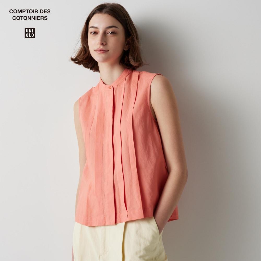 

Блуза UNIQLO из смесового льна без рукавов