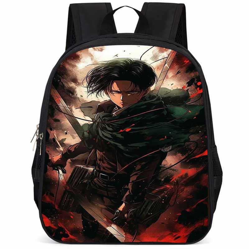 Durable Attack On Titan Backpack For Elementary Students 15 Inch Large Capacity