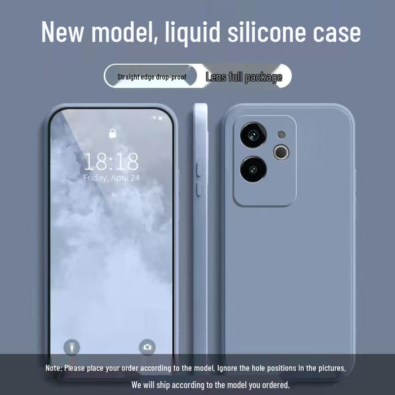 Realme GT6 Solid Color Drop-proof Liquid Case