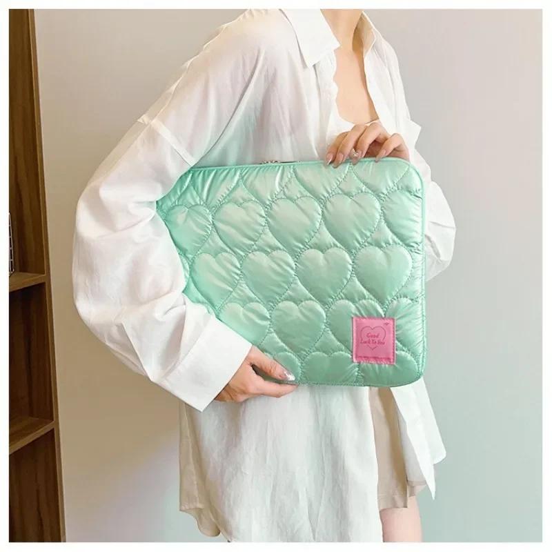 11/13/15 Inch Univsersal Tablet Case for Girl Sweet Chic Heart Korean PC Bag for Xiaomi Huawei Ipad Portable Tablets Protectior