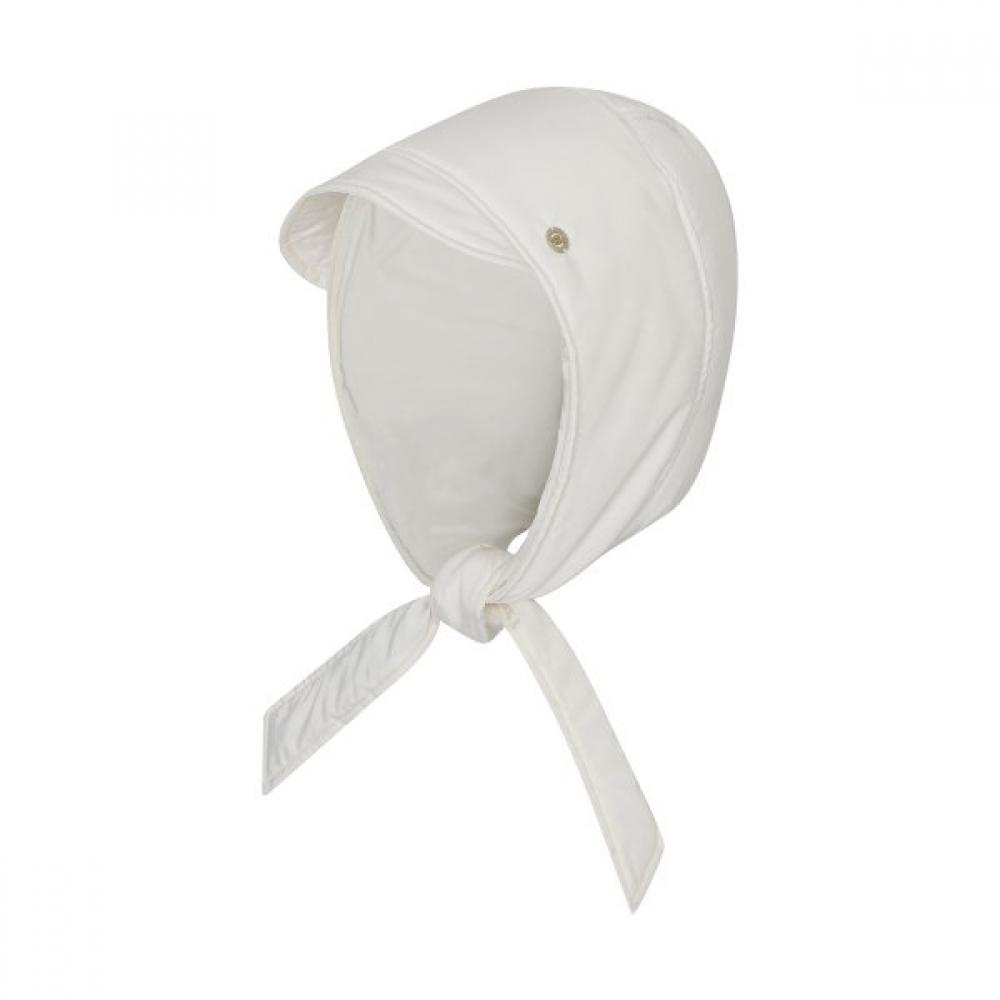 Playboo Puffer Hood Scarf Ivory Single option