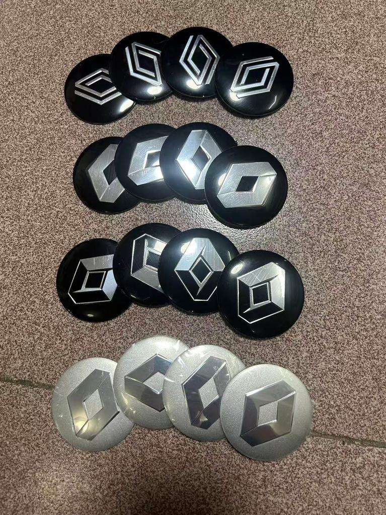 56mm Car Wheel Hub Center Cover Logo Sticker for Renault Clio 4, Megane 2/3, Captur, Trafic, Koleos, Kadjar, Grand Logan, RS SS1