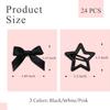 24 Stück/Set Y2K 3 Farben Stern Metall Haarspangen Schleife Mini Haarspangen für Frauen Mädchen Süße Schleife Haarspangen Haarschmuck
