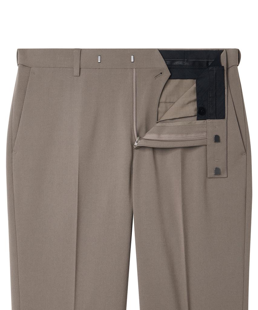 MUSINSA STANDARD Lightweight Relaxed Tapered Hidden Banding Crop Slacks [Dusty Beige]