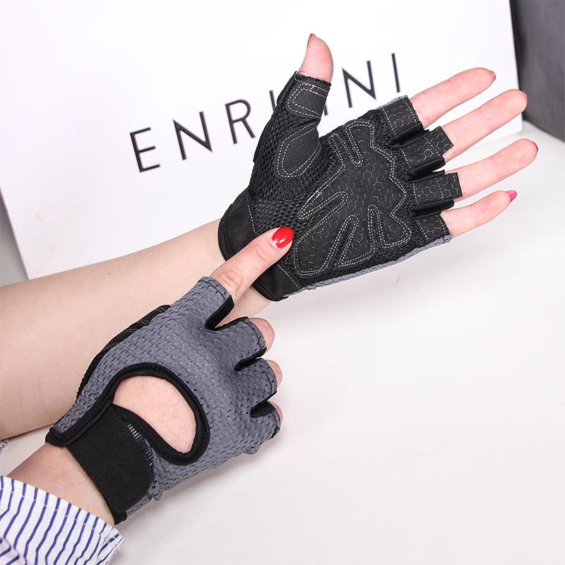 Half-finger gloves for men and women, non-slip riding, fitness, bare fingers, sun protection, takeaway riders, summer, spring and summer, ultra-thin.