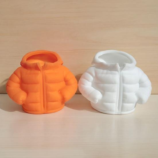 Down Jacket-Shaped Pen Holder Creative Desk Organizer for Makeup Brushes And Stationery Creative Unique School Supplies