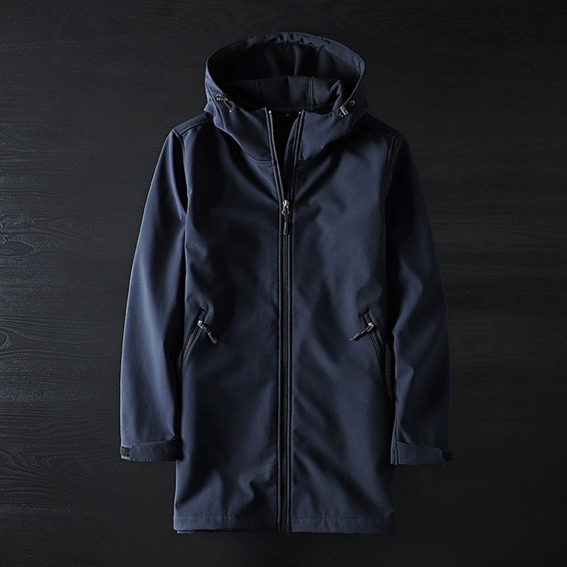 Outdoor Windproof Mid Length Long Length Export Soft Shell Jacket