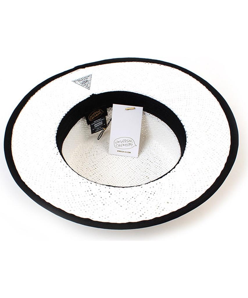 Taping White Long Panama Hat