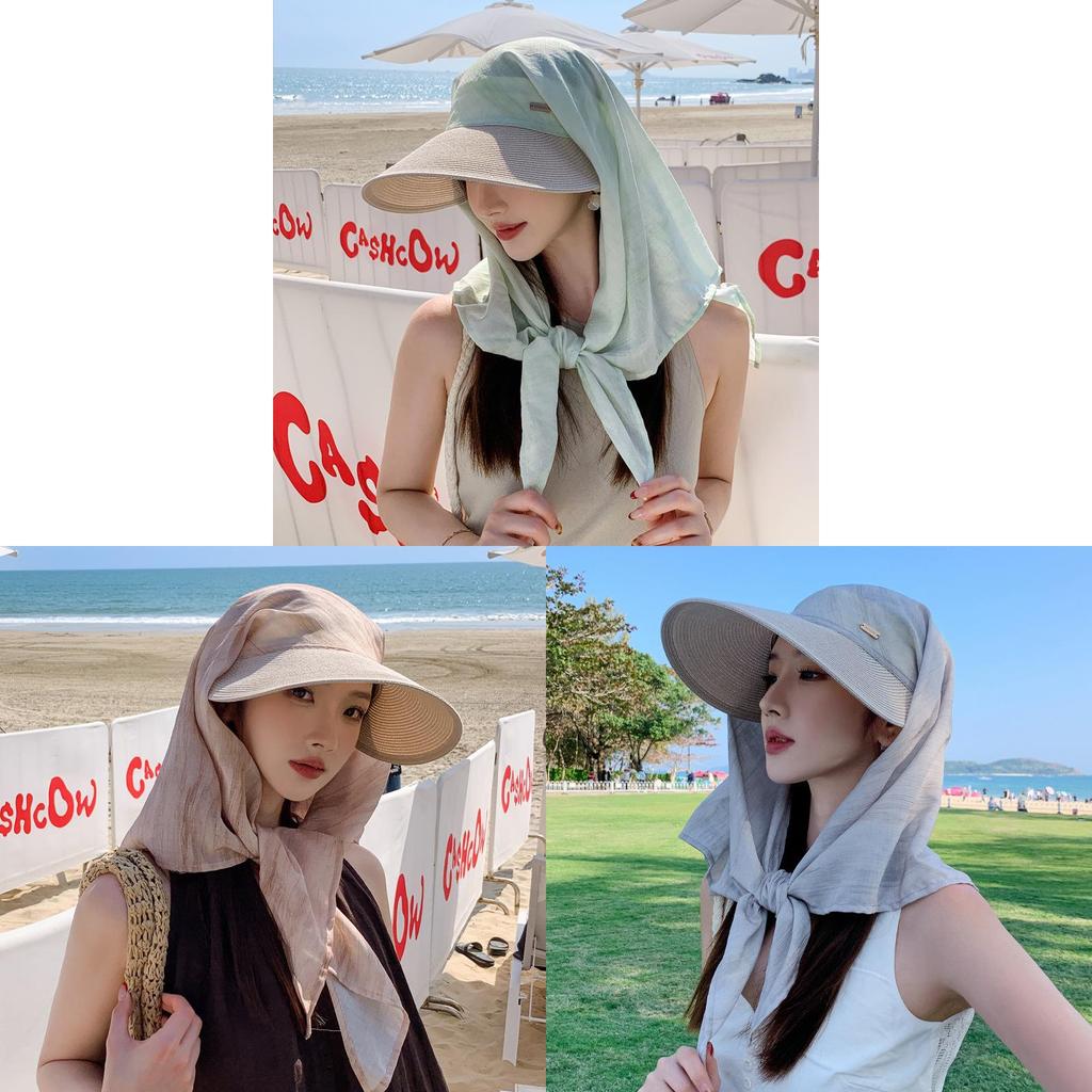 Summer Sun Hat For Women With Adjustable Large Brim Foldable Uv Sunshade Cap