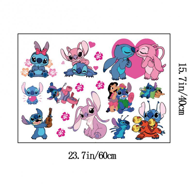 

Stitch Anime PVC Self-Adhesive Wall Stickers for Kids Rooms and Kindergartens