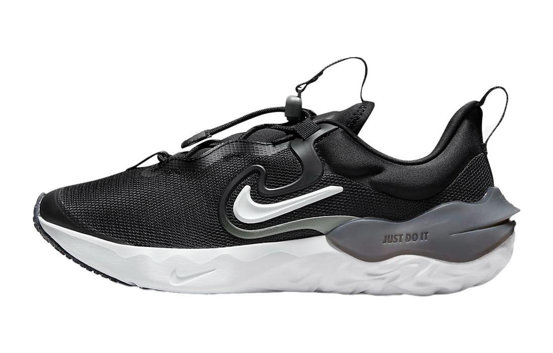

Nike Run Flow Comfortable Abrasion Resistant Low top Kids Running Shoes Black White Unisex DR0472-001 35.5