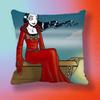 Goth Girl Nemi  Doublesided printed pillow cover Solid color minimalist pillowcase fits all bedroom styles