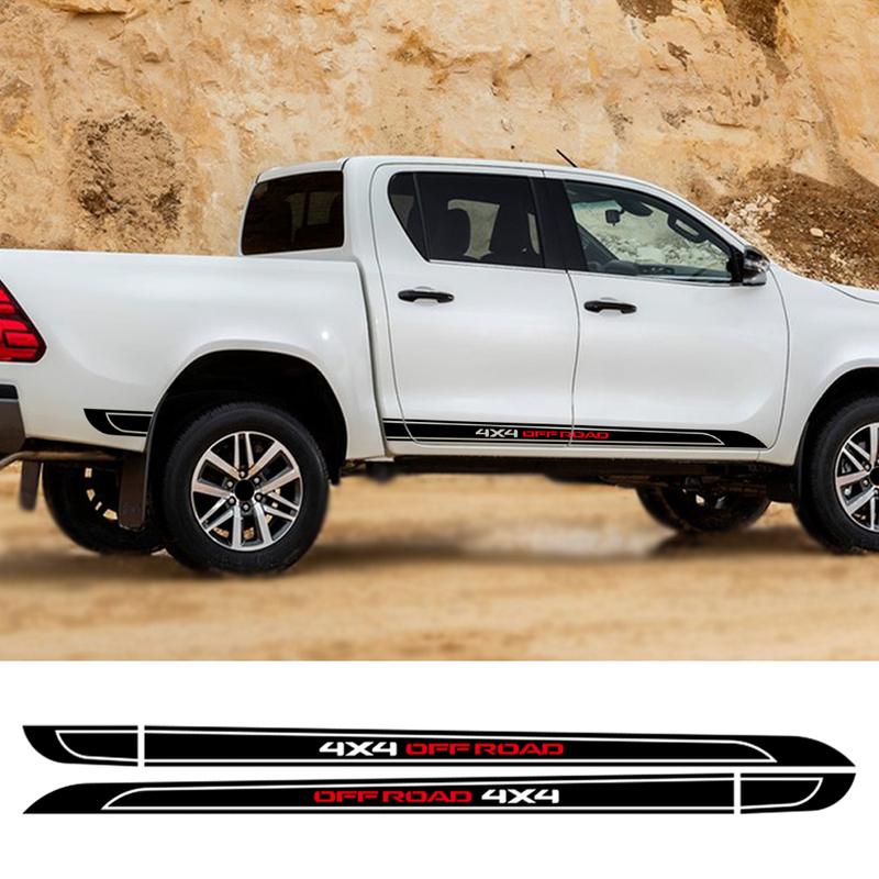 Car 4X4 Offroad Sticker for Toyota Hilux Revo Vigo Rocco SR5 Door Side Sport Decor Decal Vinyl Film Cover Auto Accessories