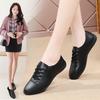 Women's Flats Lacing Black Driving Shoes Comfort Casual White Walking Minimalist Business Office Shoes Large Size
