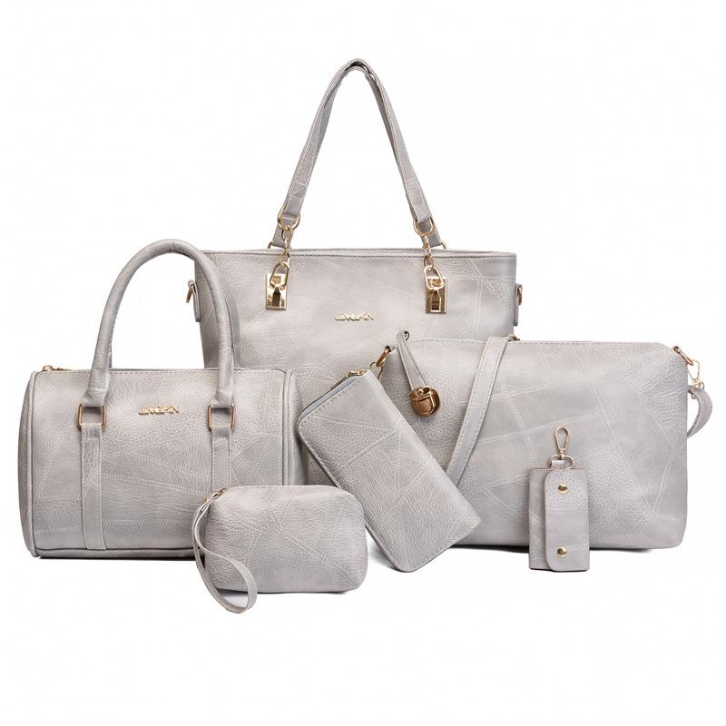 

Новая женская сумка с коровьим принтом, мягкая кожаная сумка на плечо, лоскутная, большая вместимость, ручная сумка с тиснением, сумка-мессенджер для женщин серый