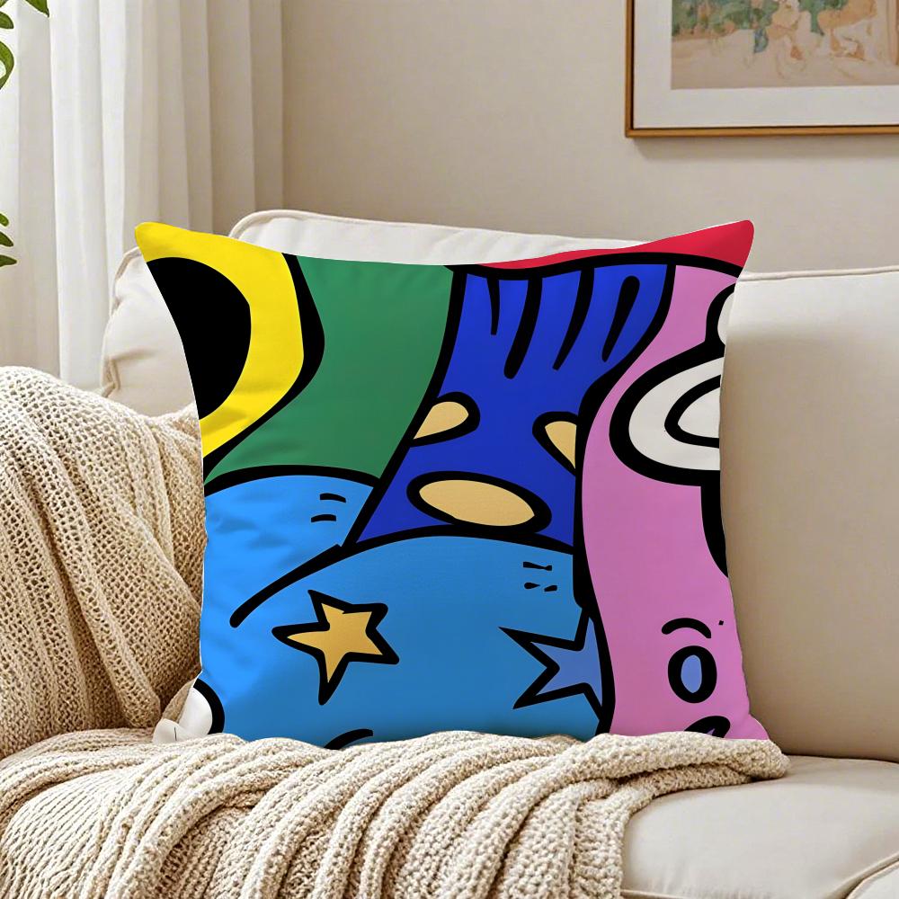 Fun Childlike Colorful Cushion Cover Pillowcase Antidustmite living Room Sofa Decor Cushion Room