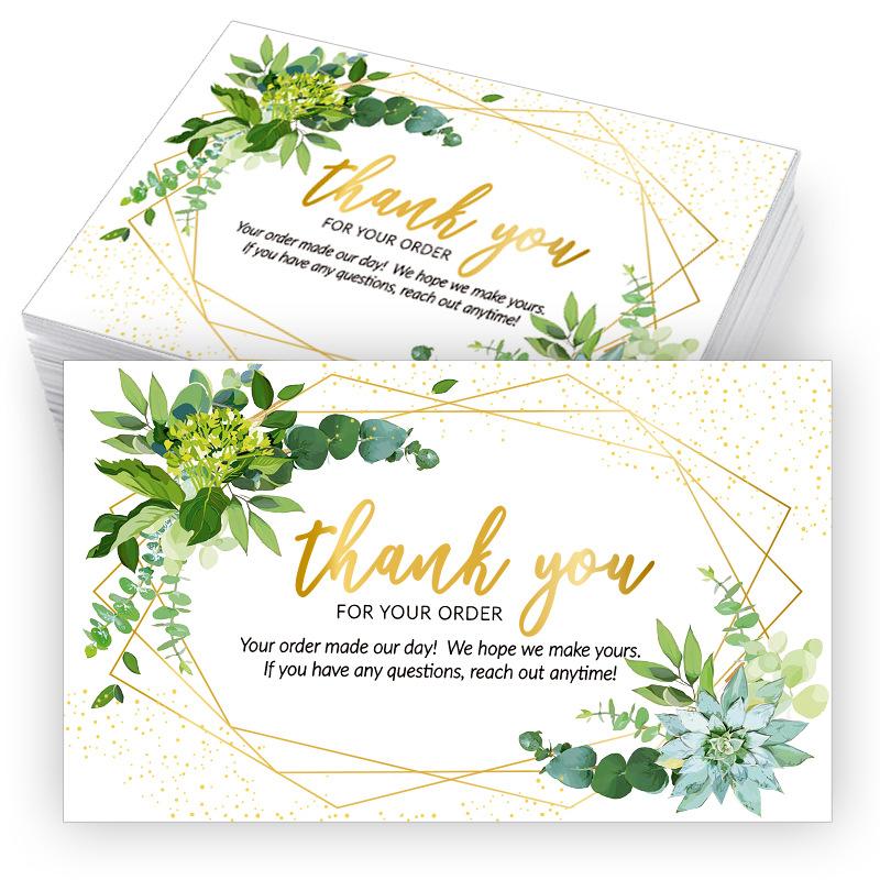 

50 шт. Благодарственных карточек. Принадлежности для малого бизнеса для бутиков, Оптовые карточки «Спасибо за покупку»