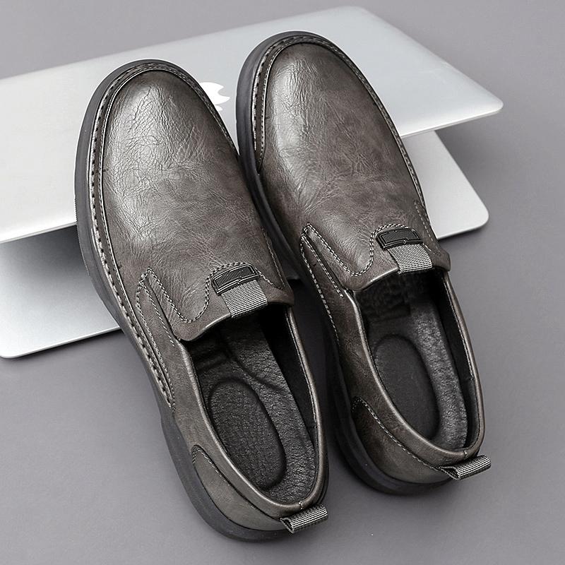 Spring Autumn New Men's Genuine Leather Shoes Soft Sole Casual Shoes Commuter Driving Shoes Men's Work Shoes Free Delivery
