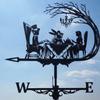 Witch Flying Dragon Iron Weather Vane Decor Outdoors Metal Handicraft Decorations Garden Weathercock Wind Direction Indicator