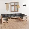 Day and Night - Day and Night Garden Furniture Set 9 Pieces and Cushions Solid Pine Wood