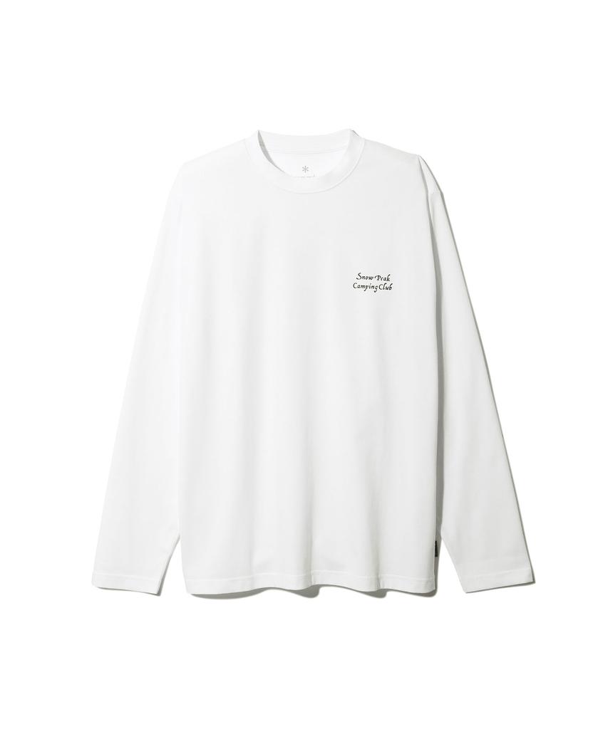 SNOWPEAK Camping Club Long Sleeve T-Shirt - White / Ts-24Su006Wh