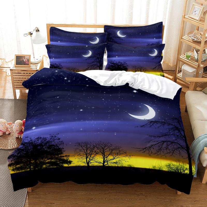 3D Digital Printing Bedding Set Quilt Cover and Pillowcase Single Double Bed Full Size Bedroom Bedding Home Decoration